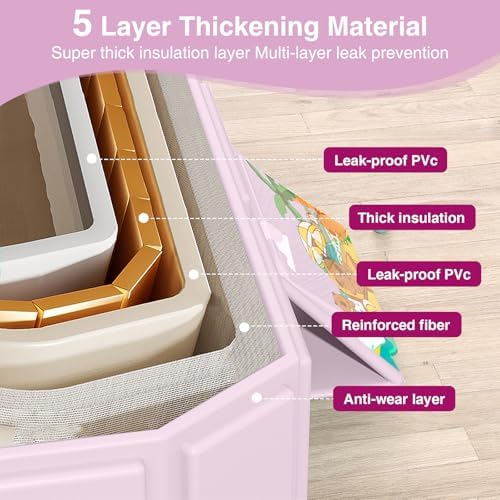 Portable Folding Baby Bath Tub, 29.5L x 17.7W x 9.8H inches, Suitable - Image 3