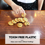 100 Pack Clear Disposable Placemats Sticky Transparent Table Mat Tray Cover - Image 4