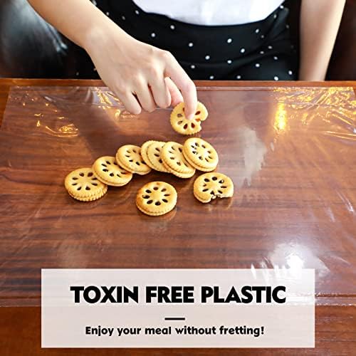 100 Pack Clear Disposable Placemats Sticky Transparent Table Mat Tray Cover - Image 4