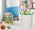 Baseball Kids Laundry Basket Baby Hamper Toy Storage Bin - Image 3