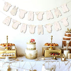 Boho Neutral Baby Clothes Banner Garland 2pcs Pre-Assembled Bunting Banners - Image 7