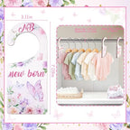Baby Closet Dividers 8PCS, Butterfly/Floral Theme Wooden Double-Sided Clothes - Image 2