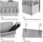 Dahey Over The Door Organizer 4 Pockets Hanging Behind Door Storage - Image 4