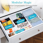 Vtopmart Drawer Dividers for Clothes 8 Pack, Adjustable 4" High Expandable from - Image 3