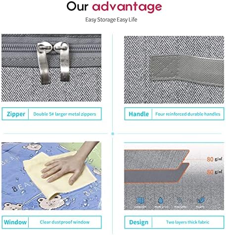 Onlyeasy Large Underbed Storage Bags Organizer Container - Image 5