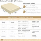 8Pcs Patio Cushion Covers Stretch Outdoor Furniture Protector Slipcovers - Image 3