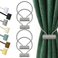 Hion Magnetic Curtain Tiebacks Grey 4pcs, Curtain Holdbacks Hooks Holders by Hion