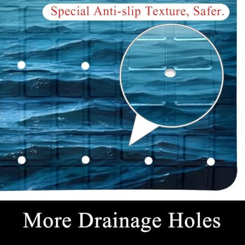 Shower Mat Bathtub Mat, 26.8x15.1 inch, Non-Slip Bath Mat - Image 2