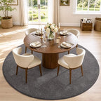 Keeko Round Area Rug 7ft for Living Room Bedroom, Soft Washable Circle Rug - Image 6