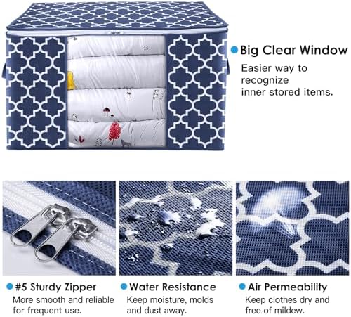 Storage Bags 100L 3Pack Clothes Organization and Storage Containers - Image 3