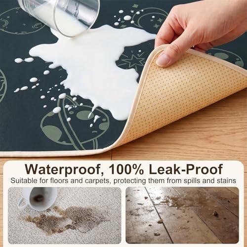 Basumee Splat Mat for Under High Chair, Waterproof & Mess-Proof Floor Mat - Image 2