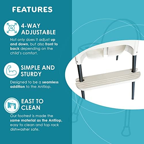 White IKEA High Chair Foot Rest, Compatible - Image 4
