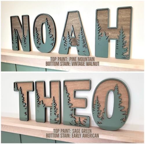Name Sign For Nursery, Boho Nursery Sign, Family Name Signs, 3D Wall Art for - Image 2