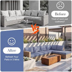 12Pcs Patio Cushion Covers Stretch Outdoor Furniture Protector Slipcovers - Image 5