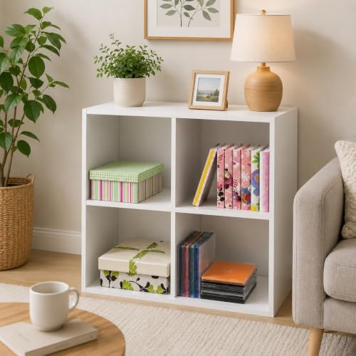 KB Designs - 4-Cube Bookcase, Unit Shelf, Storage Organizer - Image 2