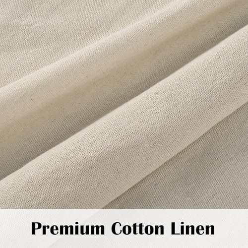 FRAMICS Farmhouse Valance Curtains, Boho Cotton Linen Kitchen Valance, Rustic - Image 4