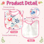 7Pcs Cotton Waterproof Baby Bibs Hook Loop Closure Newborn Bib Keepsake Baby - Image 3