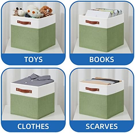 Temary 13 Inch Cube Storage Bin 4 Pack Fabric Storage Cubes Fabric Storage Bin - Image 4
