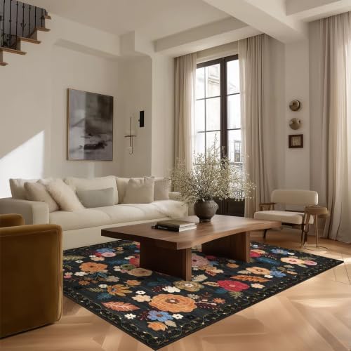 4x6 Washable Small Bedroom Rug: Living Room Area Rugs Non Slip Throw Carpet by palohom