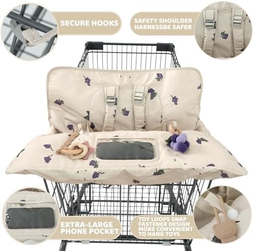 Shopping Cart Cover for Baby 2 in 1 High Chair Covers for Restaurant - Image 3