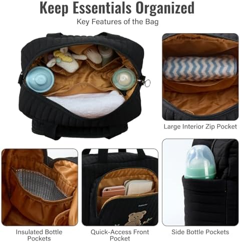 GOBABYMART Small Diaper Bag Tote, Maternity Baby Bag - Image 5