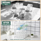Baby Bottle Organizer, 3 Tiers Acrylic Bottle Storage Organizer Container - Image 3