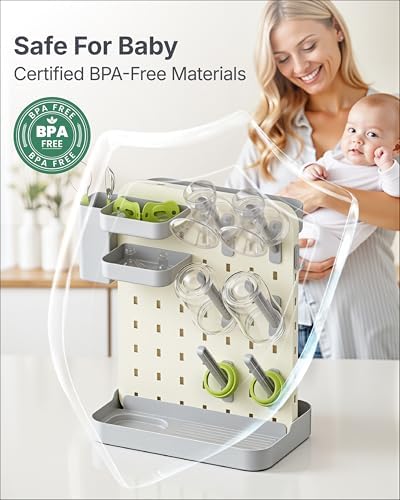 DIY Baby Bottle Drying Rack, Holds 12 Bottles, Space-Saving - Image 5
