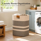 Laundry Hamper, Cotton Rope Laundry Basket - Image 6