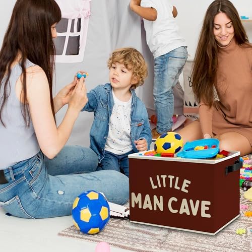Little Man Cave Boys Storage Bins Box - Image 2