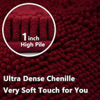 BOANKODU Bathroom Rugs 59x24, Extra Soft Absorbent Chenille Bath Rugs, PVC - Image 4