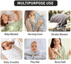 Muslin Swaddle Blankets for Newborn, 3 Pack Breathable Soft Receiving Blanket - Image 6