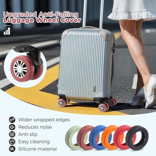 8Pcs Upgrade Luggage Wheel Covers, Travel Accessories - Image 2