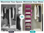 YOUDENOVA Hanging Closet Organizer and Storage, Light Pink - Image 6