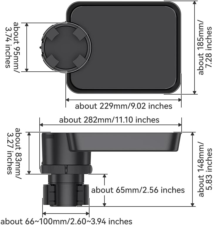 Car Seat Tray, Adjustable Base and Silicone-Supported Anti-Shake Cup Holder - Image 3