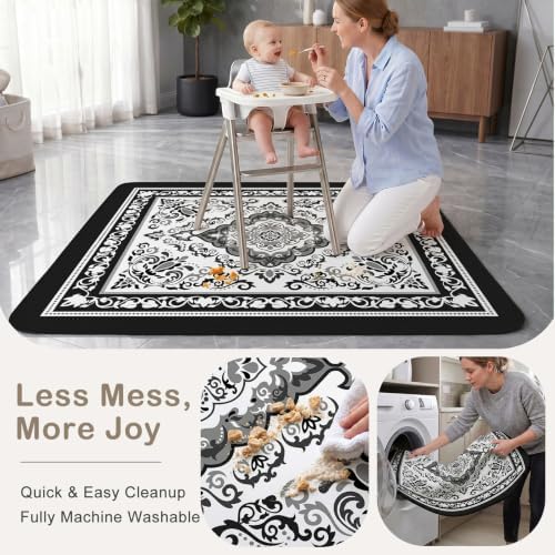 Splat Mat for Under High Chair Waterproof Non Slip Floor Mat for Baby - Image 5