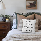 Classroom Decor Pillow Covers 18x18, I'm Glad You're Here Decorative Throw - Image 3