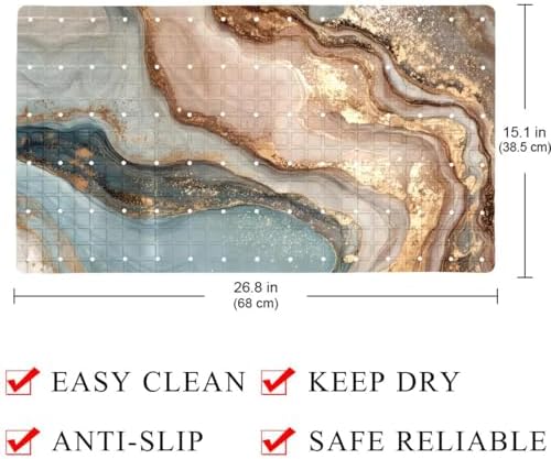 Bath Tub Shower Mat, Washable Bathtub Floor Mats, Suction Cups and Drain Holes - Image 4