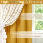 ASPMIZ Linen Curtains for Living Room Double Layer Curtains - Image 2