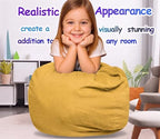 Stuffed Animal Bean Bag Storage Chair Cover Soft Washable Stuffable Removable - Image 2