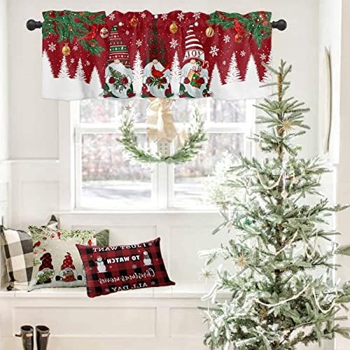 Christmas Gnomes Valance Kitchen Curtains - Image 4