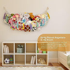 Stuffed Animal Net or Hammock, Large Stuffed Animal Storage Macrame Toy Hammock - Image 3