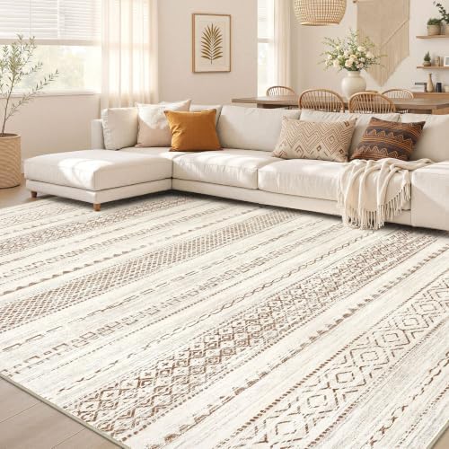 Nakagishi Boho 6x8 Area Rug Living Room Rugs Machine Washable Brown by NakagishiAreaRug