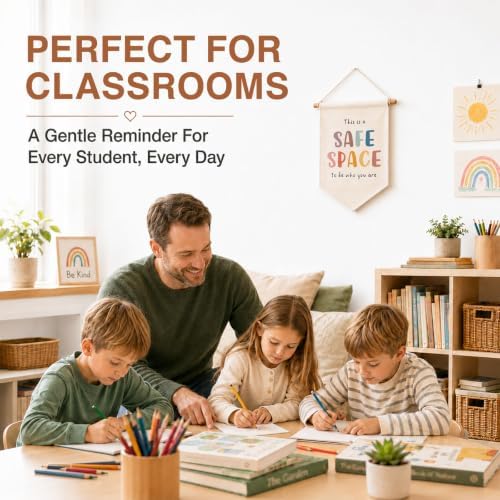 Safe Space Classroom Banner Wall Hanging, This Is a Safe Space Pennant - Image 3