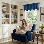 StangH Blue Scalloped Window Valance 52x18 Inch, 1 Panel - Image 3