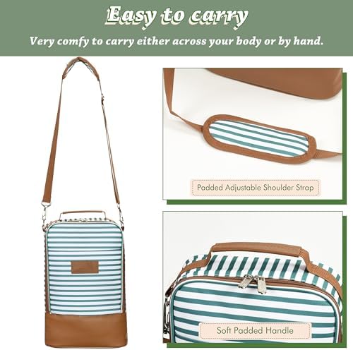 Tirrinia 2 Bottle Wine Cooler Bag Tote - Image 6