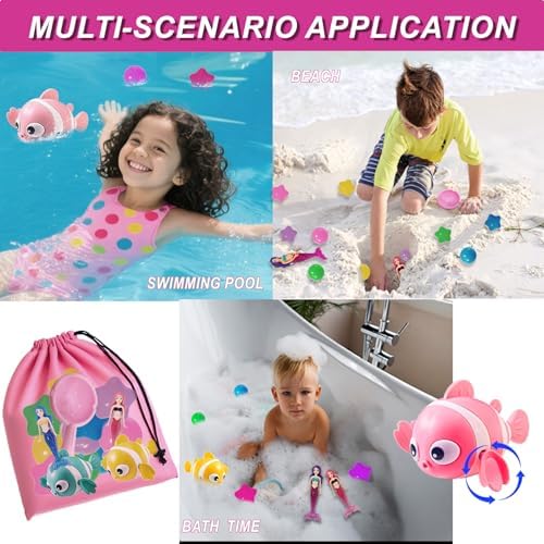 20-Piece Mermaid Baby Bath Toys - Image 4