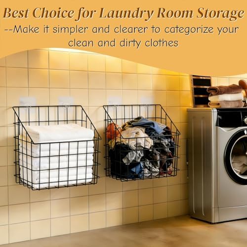 Noamus 2 Pack Bath Tub Toy Storage Organizer Basket, Rustproof Black Iron Holder - Image 6