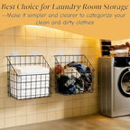 Noamus 2 Pack Bath Tub Toy Storage Organizer Basket, Rustproof Black Iron Holder - Image 6