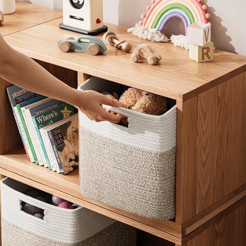 UBBCARE Storage Cubes 11 Inch, Cotton Rope Woven Baskets - Image 4