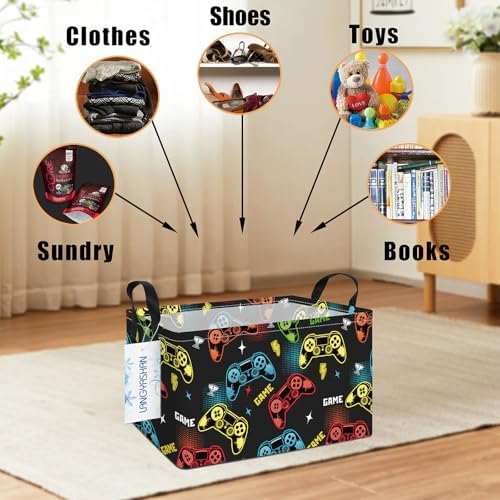 Rectangular Collapsible Game Storage Basket Nursery Toy Organizer - Image 4